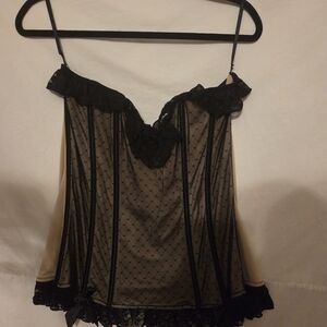 Torrid Bustier Corset Sz 2 (18-20) Lace Bows Renfair Bridgerton Sexy Whimsigoth
